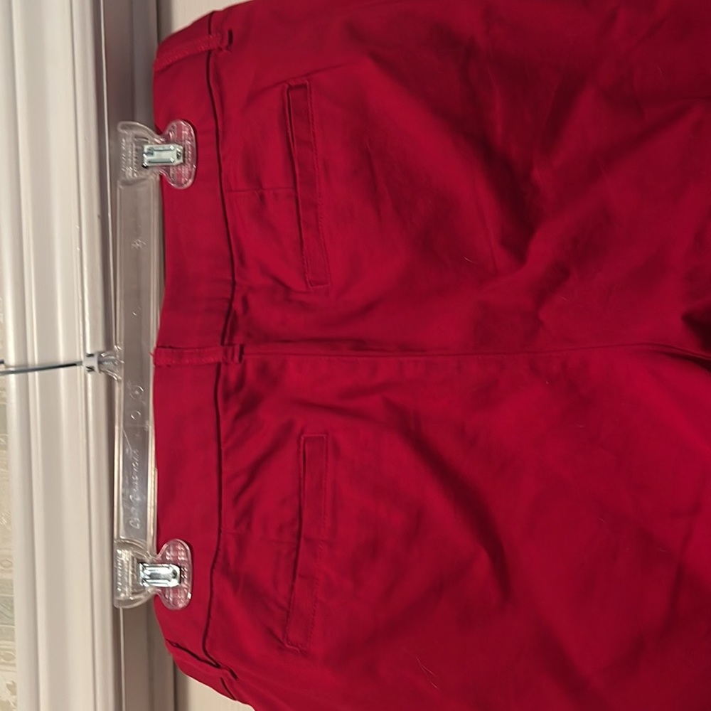 Red denim capri pants - Picture 4 of 8